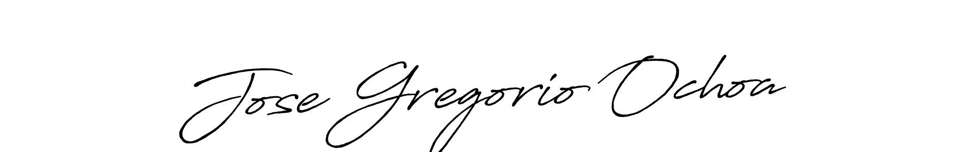 Antro_Vectra_Bolder is a professional signature style that is perfect for those who want to add a touch of class to their signature. It is also a great choice for those who want to make their signature more unique. Get Jose Gregorio Ochoa name to fancy signature for free. Jose Gregorio Ochoa signature style 7 images and pictures png
