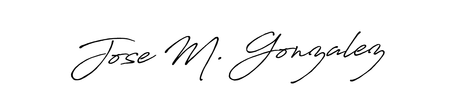 How to make Jose M. Gonzalez signature? Antro_Vectra_Bolder is a professional autograph style. Create handwritten signature for Jose M. Gonzalez name. Jose M. Gonzalez signature style 7 images and pictures png