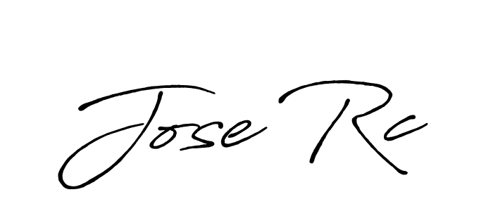 Design your own signature with our free online signature maker. With this signature software, you can create a handwritten (Antro_Vectra_Bolder) signature for name Jose Rc. Jose Rc signature style 7 images and pictures png