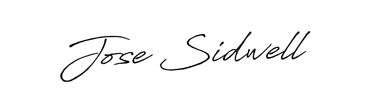 Jose Sidwell stylish signature style. Best Handwritten Sign (Antro_Vectra_Bolder) for my name. Handwritten Signature Collection Ideas for my name Jose Sidwell. Jose Sidwell signature style 7 images and pictures png