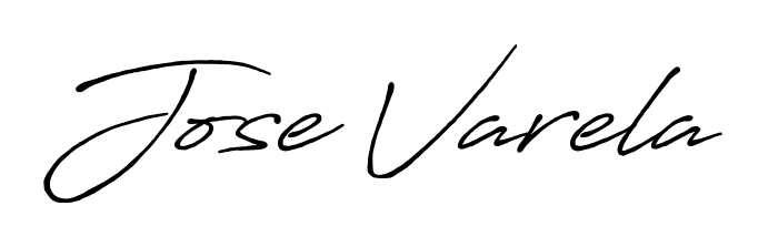 Enhance your business communications with Jose Varela signature in Antro_Vectra_Bolder lettering. Clean, modern, and universally compatible. Jose Varela signature style 7 images and pictures png