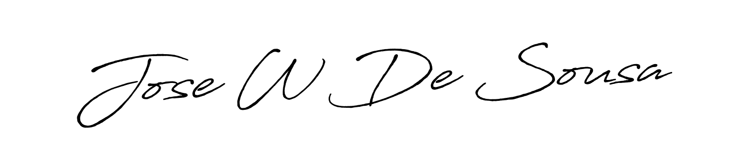 Best and Professional Signature Style for Jose W De Sousa. Antro_Vectra_Bolder Best Signature Style Collection. Jose W De Sousa signature style 7 images and pictures png