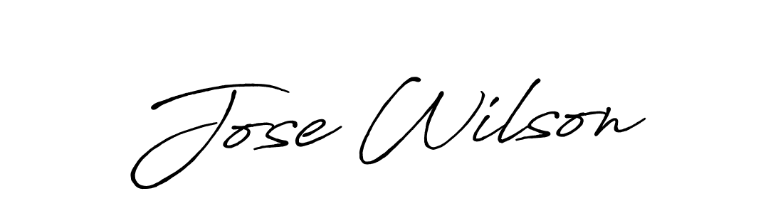 Design your own signature with our free online signature maker. With this signature software, you can create a handwritten (Antro_Vectra_Bolder) signature for name Jose Wilson. Jose Wilson signature style 7 images and pictures png