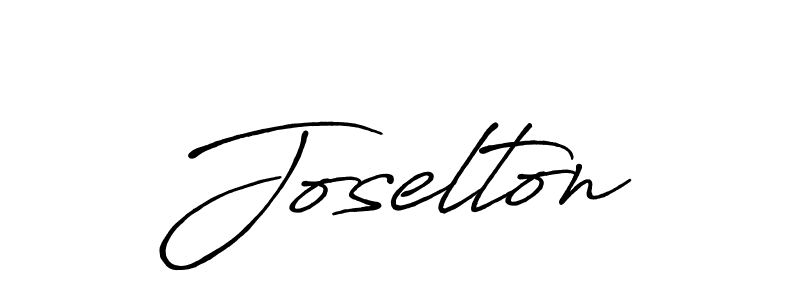 Joselton stylish signature style. Best Handwritten Sign (Antro_Vectra_Bolder) for my name. Handwritten Signature Collection Ideas for my name Joselton. Joselton signature style 7 images and pictures png