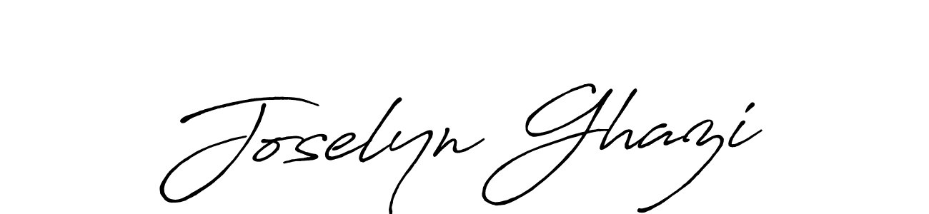 Joselyn Ghazi stylish signature style. Best Handwritten Sign (Antro_Vectra_Bolder) for my name. Handwritten Signature Collection Ideas for my name Joselyn Ghazi. Joselyn Ghazi signature style 7 images and pictures png