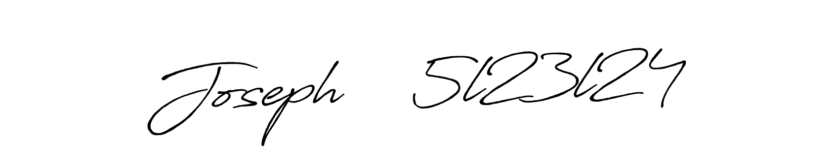 Make a beautiful signature design for name Joseph    5l23l24. With this signature (Antro_Vectra_Bolder) style, you can create a handwritten signature for free. Joseph    5l23l24 signature style 7 images and pictures png