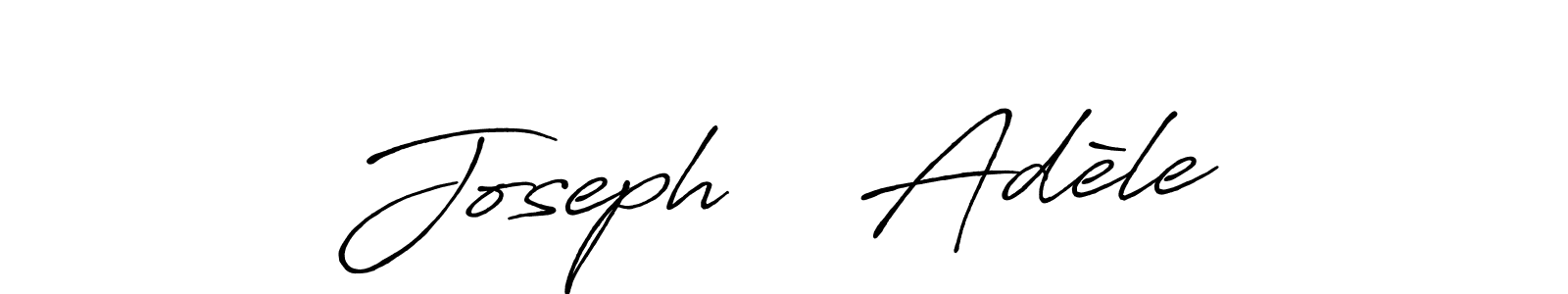 Design your own signature with our free online signature maker. With this signature software, you can create a handwritten (Antro_Vectra_Bolder) signature for name Joseph    Adèle. Joseph    Adèle signature style 7 images and pictures png