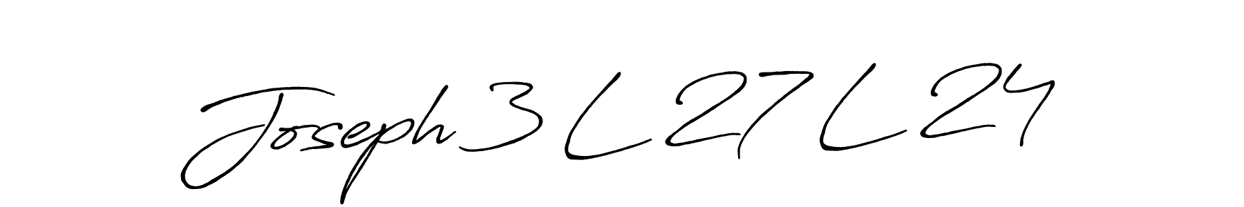 if you are searching for the best signature style for your name Joseph 3 L 27 L 24. so please give up your signature search. here we have designed multiple signature styles  using Antro_Vectra_Bolder. Joseph 3 L 27 L 24 signature style 7 images and pictures png