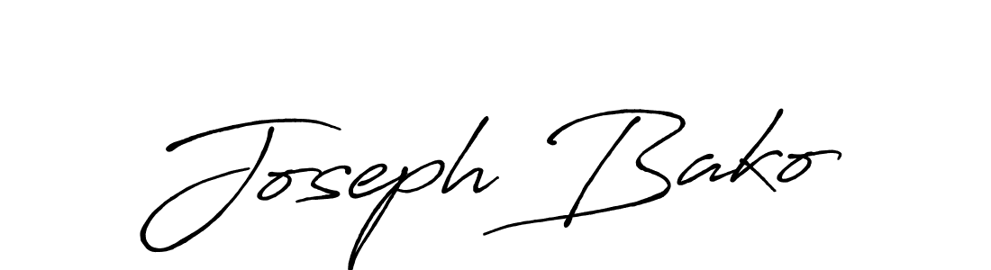 Use a signature maker to create a handwritten signature online. With this signature software, you can design (Antro_Vectra_Bolder) your own signature for name Joseph Bako. Joseph Bako signature style 7 images and pictures png