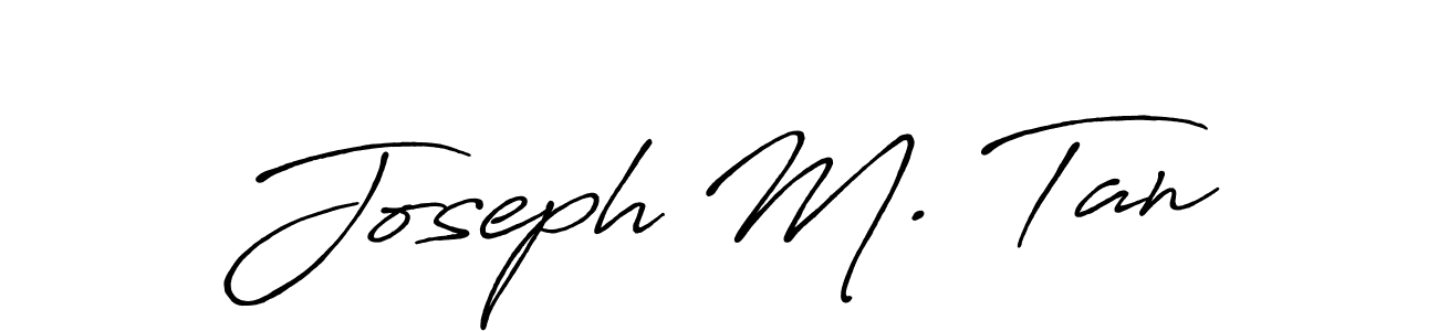 Make a beautiful signature design for name Joseph M. Tan. With this signature (Antro_Vectra_Bolder) style, you can create a handwritten signature for free. Joseph M. Tan signature style 7 images and pictures png