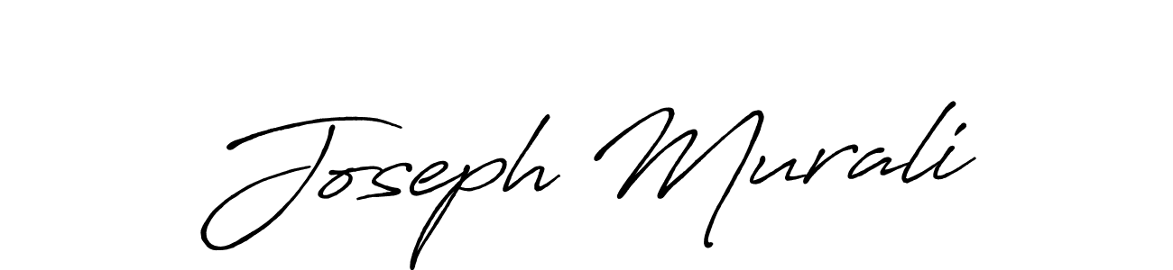 How to make Joseph Murali name signature. Use Antro_Vectra_Bolder style for creating short signs online. This is the latest handwritten sign. Joseph Murali signature style 7 images and pictures png