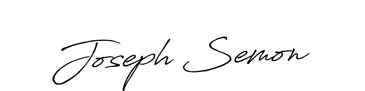 Design your own signature with our free online signature maker. With this signature software, you can create a handwritten (Antro_Vectra_Bolder) signature for name Joseph Semon. Joseph Semon signature style 7 images and pictures png