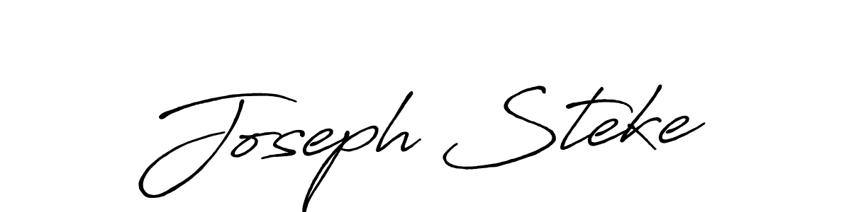 Make a beautiful signature design for name Joseph Steke. With this signature (Antro_Vectra_Bolder) style, you can create a handwritten signature for free. Joseph Steke signature style 7 images and pictures png