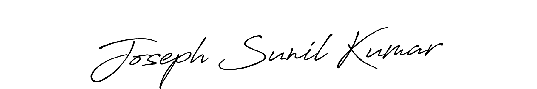 How to make Joseph Sunil Kumar name signature. Use Antro_Vectra_Bolder style for creating short signs online. This is the latest handwritten sign. Joseph Sunil Kumar signature style 7 images and pictures png