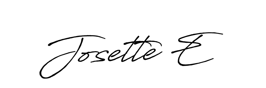Antro_Vectra_Bolder is a professional signature style that is perfect for those who want to add a touch of class to their signature. It is also a great choice for those who want to make their signature more unique. Get Josette E name to fancy signature for free. Josette E signature style 7 images and pictures png