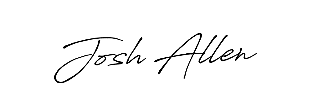 Make a beautiful signature design for name Josh Allen. With this signature (Antro_Vectra_Bolder) style, you can create a handwritten signature for free. Josh Allen signature style 7 images and pictures png