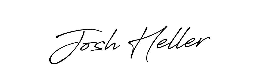 Josh Heller stylish signature style. Best Handwritten Sign (Antro_Vectra_Bolder) for my name. Handwritten Signature Collection Ideas for my name Josh Heller. Josh Heller signature style 7 images and pictures png