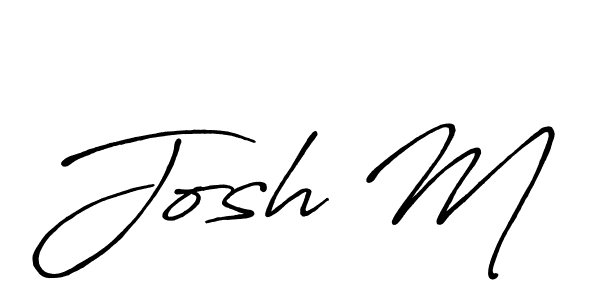 The best way (Antro_Vectra_Bolder) to make a short signature is to pick only two or three words in your name. The name Josh M include a total of six letters. For converting this name. Josh M signature style 7 images and pictures png