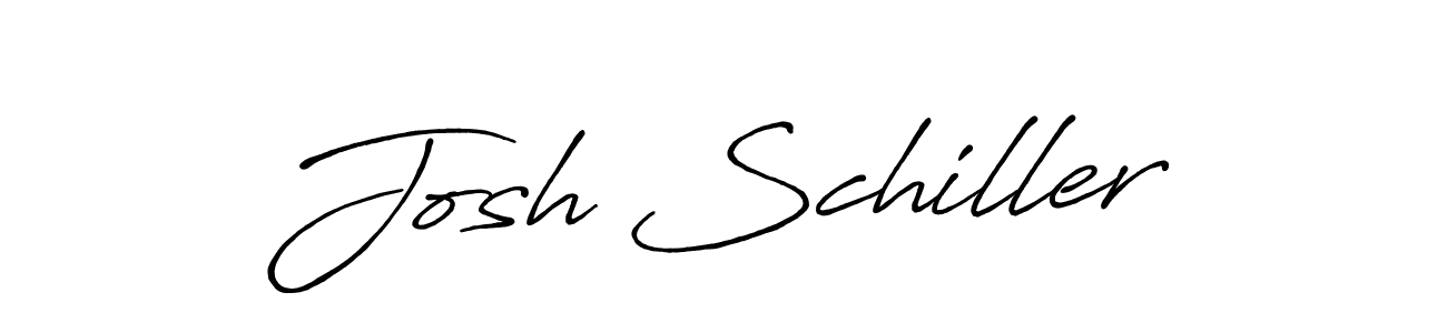 Josh Schiller stylish signature style. Best Handwritten Sign (Antro_Vectra_Bolder) for my name. Handwritten Signature Collection Ideas for my name Josh Schiller. Josh Schiller signature style 7 images and pictures png