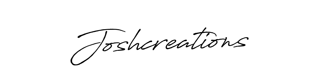 Create a beautiful signature design for name Joshcreations. With this signature (Antro_Vectra_Bolder) fonts, you can make a handwritten signature for free. Joshcreations signature style 7 images and pictures png