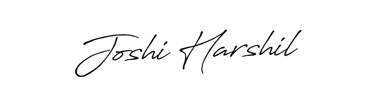 Design your own signature with our free online signature maker. With this signature software, you can create a handwritten (Antro_Vectra_Bolder) signature for name Joshi Harshil. Joshi Harshil signature style 7 images and pictures png