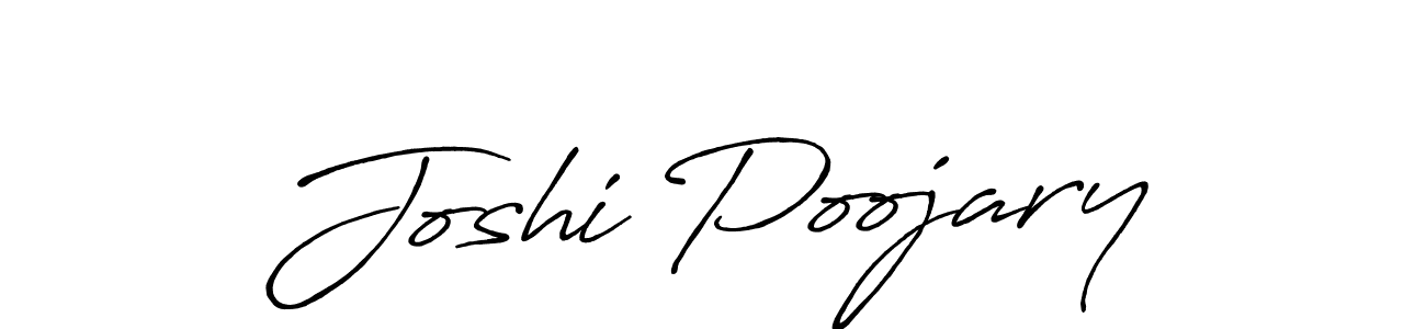 Create a beautiful signature design for name Joshi Poojary. With this signature (Antro_Vectra_Bolder) fonts, you can make a handwritten signature for free. Joshi Poojary signature style 7 images and pictures png