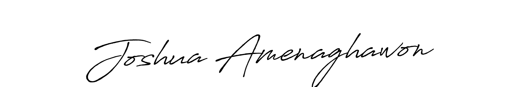 Design your own signature with our free online signature maker. With this signature software, you can create a handwritten (Antro_Vectra_Bolder) signature for name Joshua Amenaghawon. Joshua Amenaghawon signature style 7 images and pictures png