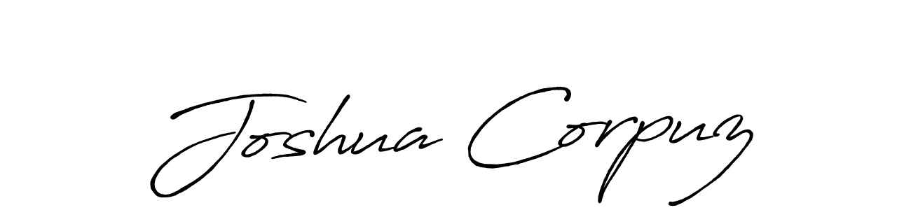 Design your own signature with our free online signature maker. With this signature software, you can create a handwritten (Antro_Vectra_Bolder) signature for name Joshua Corpuz. Joshua Corpuz signature style 7 images and pictures png