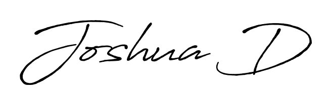 A sleek calligraphic signature for name Joshua D utilizing Antro_Vectra_Bolder styling. Great for adding personal signatures to photos and art. Joshua D signature style 7 images and pictures png