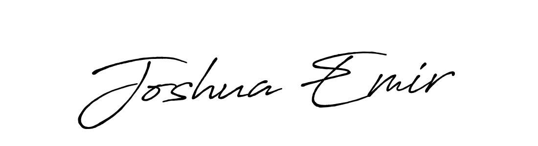 Make a beautiful signature design for name Joshua Emir. With this signature (Antro_Vectra_Bolder) style, you can create a handwritten signature for free. Joshua Emir signature style 7 images and pictures png