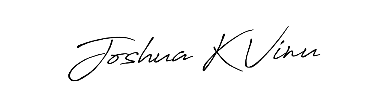 Use a signature maker to create a handwritten signature online. With this signature software, you can design (Antro_Vectra_Bolder) your own signature for name Joshua K Vinu. Joshua K Vinu signature style 7 images and pictures png