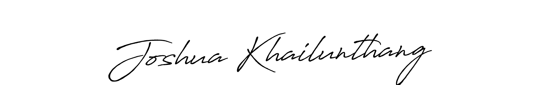 if you are searching for the best signature style for your name Joshua Khailunthang. so please give up your signature search. here we have designed multiple signature styles  using Antro_Vectra_Bolder. Joshua Khailunthang signature style 7 images and pictures png