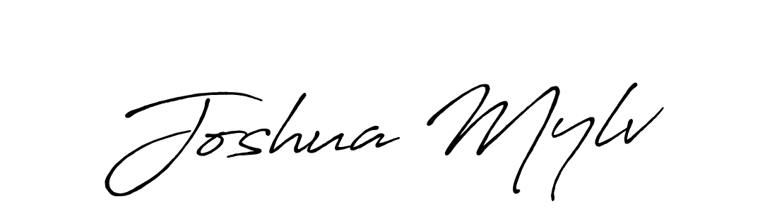 Make a beautiful signature design for name Joshua Mylv. With this signature (Antro_Vectra_Bolder) style, you can create a handwritten signature for free. Joshua Mylv signature style 7 images and pictures png