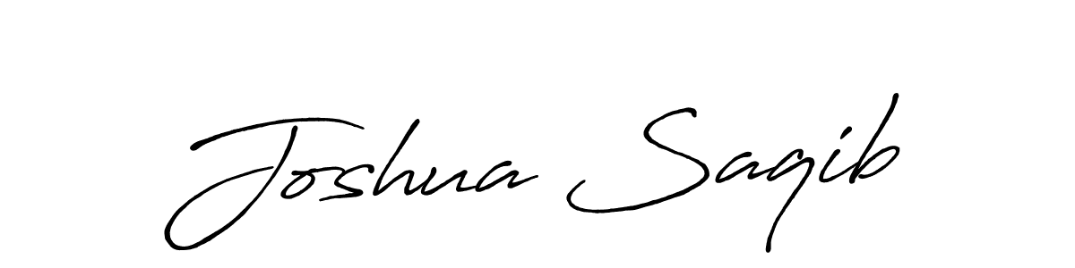 Use a signature maker to create a handwritten signature online. With this signature software, you can design (Antro_Vectra_Bolder) your own signature for name Joshua Saqib. Joshua Saqib signature style 7 images and pictures png