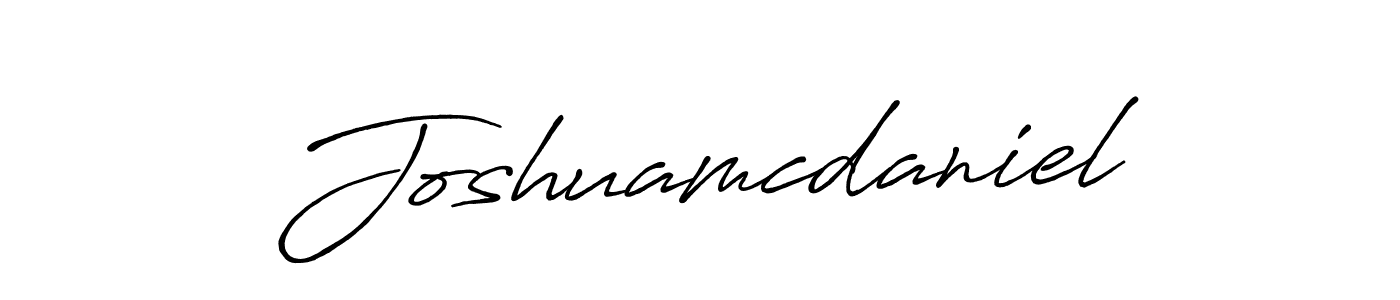 Create a beautiful signature design for name Joshuamcdaniel. With this signature (Antro_Vectra_Bolder) fonts, you can make a handwritten signature for free. Joshuamcdaniel signature style 7 images and pictures png