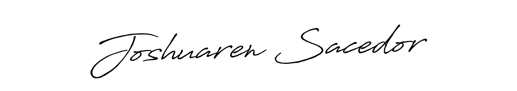 Create a beautiful signature design for name Joshuaren Sacedor. With this signature (Antro_Vectra_Bolder) fonts, you can make a handwritten signature for free. Joshuaren Sacedor signature style 7 images and pictures png