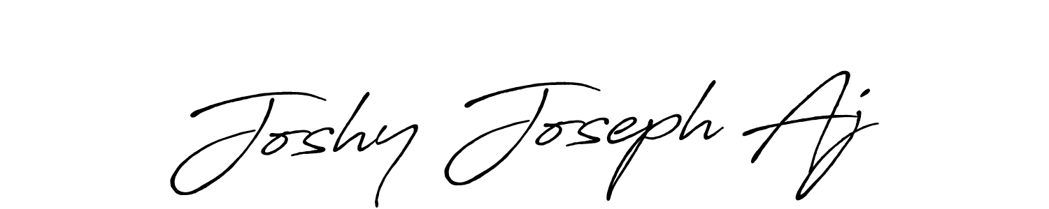 Make a beautiful signature design for name Joshy Joseph Aj. With this signature (Antro_Vectra_Bolder) style, you can create a handwritten signature for free. Joshy Joseph Aj signature style 7 images and pictures png