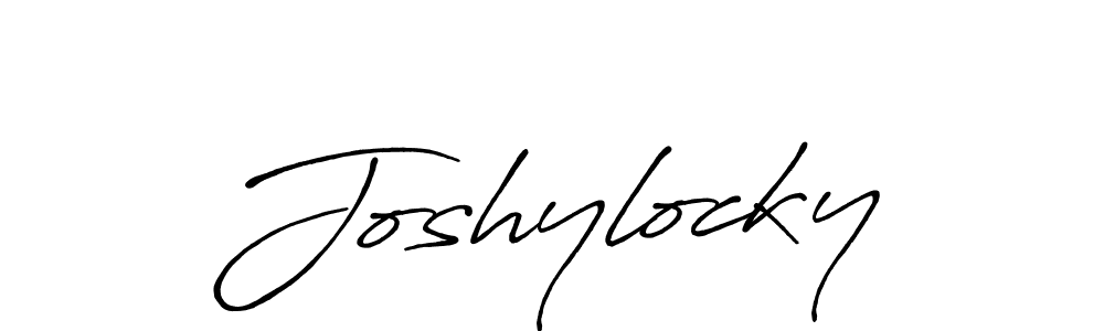 Design your own signature with our free online signature maker. With this signature software, you can create a handwritten (Antro_Vectra_Bolder) signature for name Joshylocky. Joshylocky signature style 7 images and pictures png