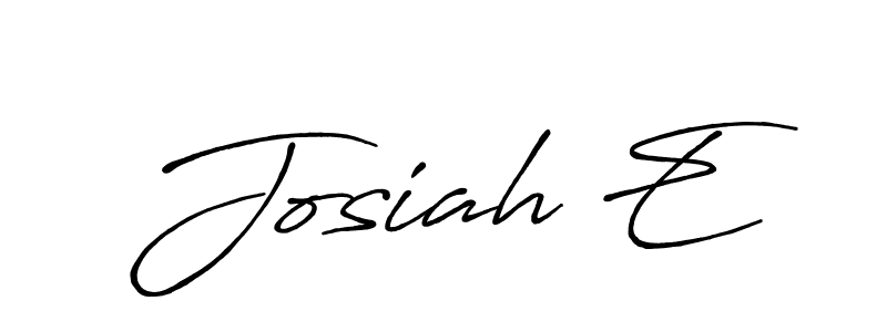 Use a signature maker to create a handwritten signature online. With this signature software, you can design (Antro_Vectra_Bolder) your own signature for name Josiah E. Josiah E signature style 7 images and pictures png