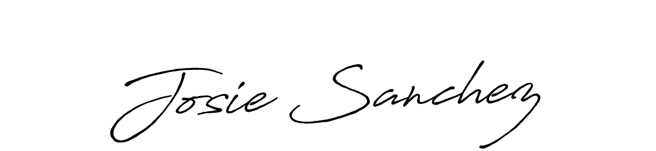 Use a signature maker to create a handwritten signature online. With this signature software, you can design (Antro_Vectra_Bolder) your own signature for name Josie Sanchez. Josie Sanchez signature style 7 images and pictures png