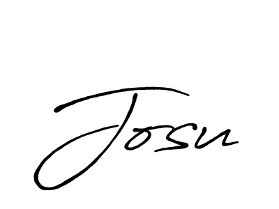 Josu stylish signature style. Best Handwritten Sign (Antro_Vectra_Bolder) for my name. Handwritten Signature Collection Ideas for my name Josu. Josu signature style 7 images and pictures png