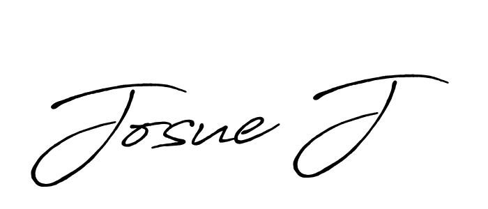 Make a beautiful signature design for name Josue J. With this signature (Antro_Vectra_Bolder) style, you can create a handwritten signature for free. Josue J signature style 7 images and pictures png