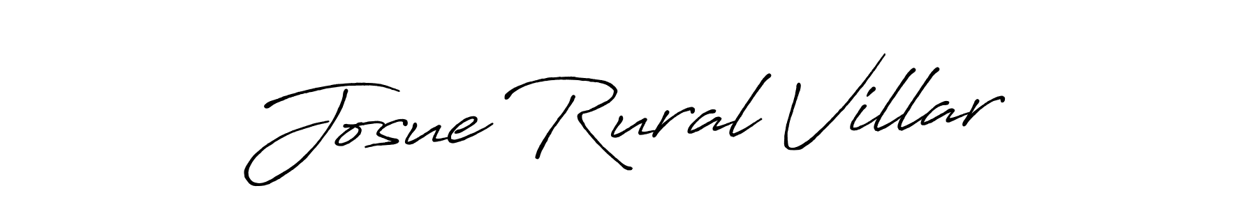 Create a beautiful signature design for name Josue Rural Villar. With this signature (Antro_Vectra_Bolder) fonts, you can make a handwritten signature for free. Josue Rural Villar signature style 7 images and pictures png