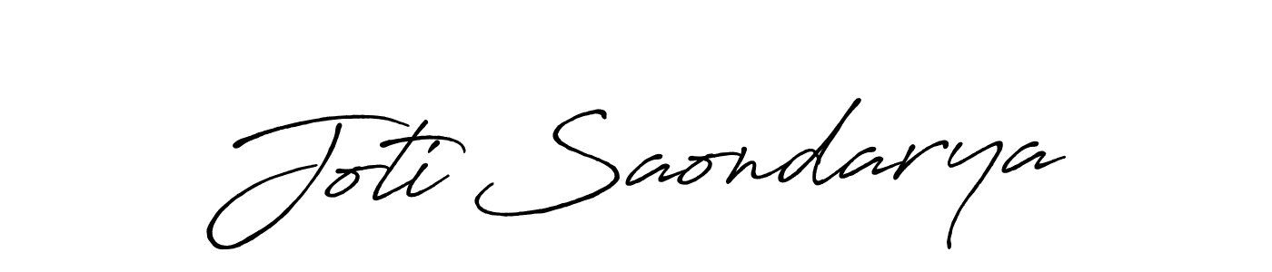 Use a signature maker to create a handwritten signature online. With this signature software, you can design (Antro_Vectra_Bolder) your own signature for name Joti Saondarya. Joti Saondarya signature style 7 images and pictures png