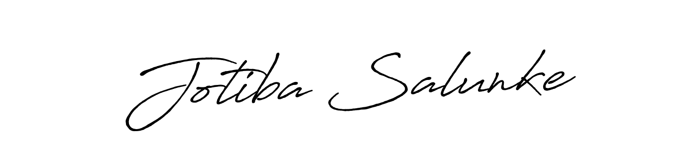 How to make Jotiba Salunke name signature. Use Antro_Vectra_Bolder style for creating short signs online. This is the latest handwritten sign. Jotiba Salunke signature style 7 images and pictures png