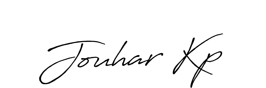 Create a beautiful signature design for name Jouhar Kp. With this signature (Antro_Vectra_Bolder) fonts, you can make a handwritten signature for free. Jouhar Kp signature style 7 images and pictures png