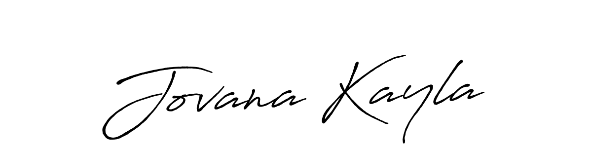 Make a beautiful signature design for name Jovana Kayla. With this signature (Antro_Vectra_Bolder) style, you can create a handwritten signature for free. Jovana Kayla signature style 7 images and pictures png