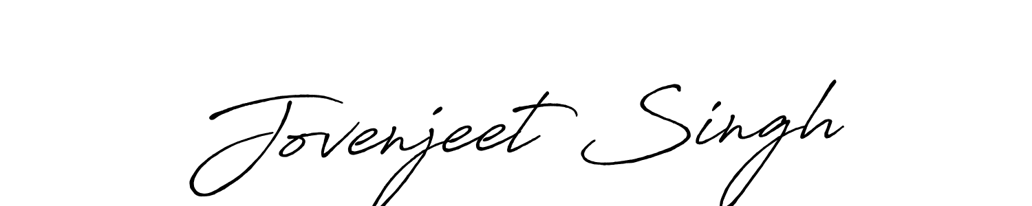 Make a beautiful signature design for name Jovenjeet Singh. With this signature (Antro_Vectra_Bolder) style, you can create a handwritten signature for free. Jovenjeet Singh signature style 7 images and pictures png