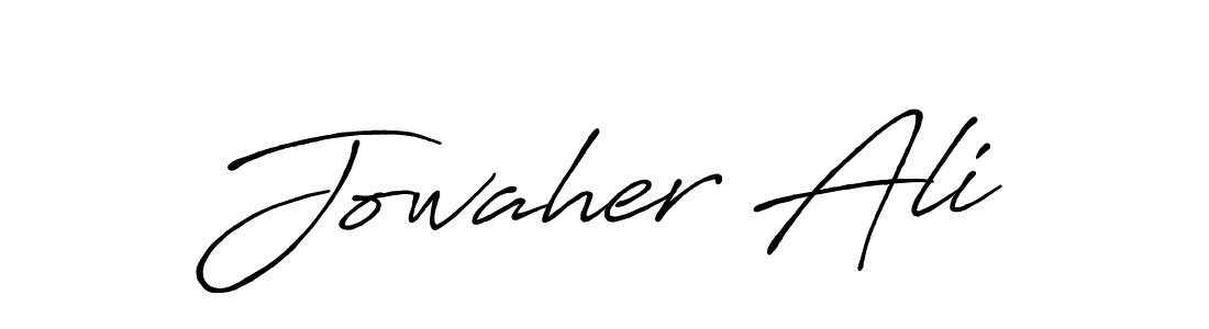 Create a beautiful signature design for name Jowaher Ali. With this signature (Antro_Vectra_Bolder) fonts, you can make a handwritten signature for free. Jowaher Ali signature style 7 images and pictures png