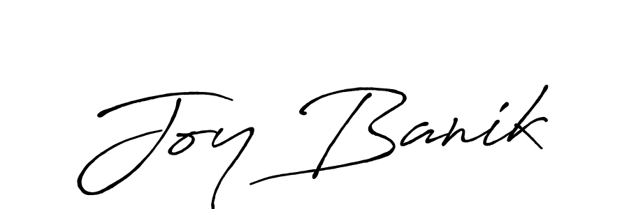 How to make Joy Banik signature? Antro_Vectra_Bolder is a professional autograph style. Create handwritten signature for Joy Banik name. Joy Banik signature style 7 images and pictures png